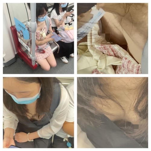 色胆包天瞄人缝地铁上 (4)