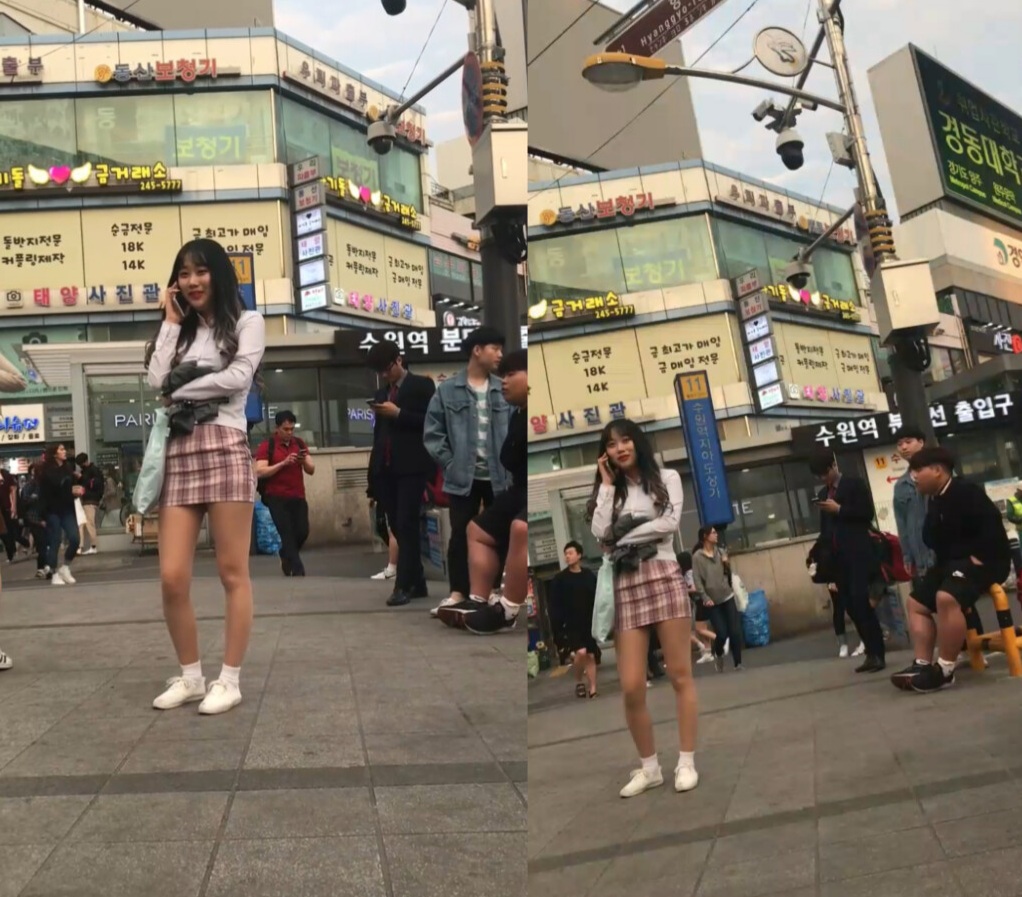 핫플거리 통화하는년