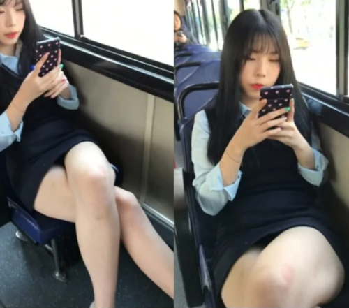 버스 셀카 이쁜년2