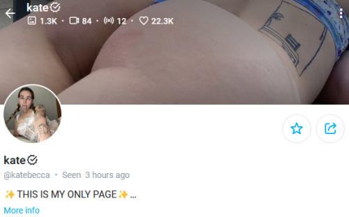 OnlyFans Kate @katebecca